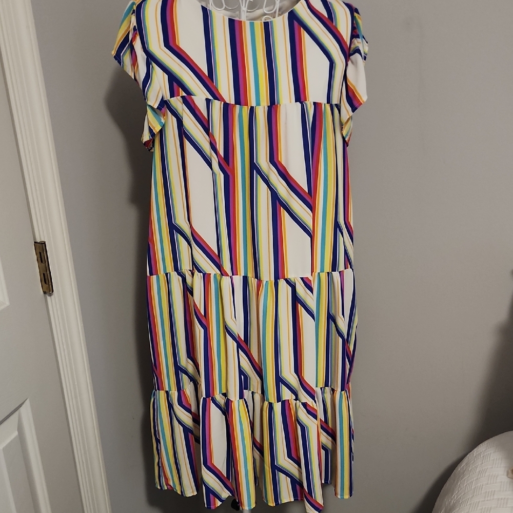 NEW Colorful Striped Dress